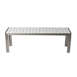 Pemberly Row 3-piece Aluminum Frame Patio Dining Set in White