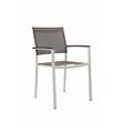 Pemberly Row Aluminum Patio Dining Char in White/Gray (Set of 6)
