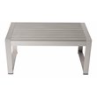 Pemberly Row Aluminum Frame Outdoor Coffee Table in Gray Taupe