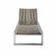 Pemberly Row Adjustable Height Aluminum Patio Lounger in Gray