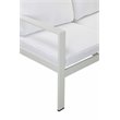 Pemberly Row Modern Aluminum Outdoor Sofa in Powder Coated White