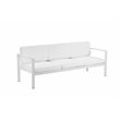 Pemberly Row Contemporary Aluminum Outdoor 3-seater Sofa in White