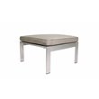 Pemberly Row Contemporary Aluminum Patio Ottoman in Gray Taupe