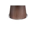 Pemberly Row Modern Wood Veneer & Polished Steel Dining Table in Walnut