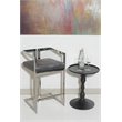 Pemberly Row Circle Top Modern Steel Metal Side Table in Black