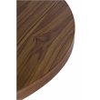 Pemberly Row Modern Wood Veneer & High Polished Steel Dining Table in Walnut