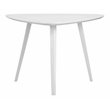 Pemberly Row Modern Lacquer Wood & Powder Coated Accent Table in White
