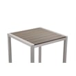 Pemberly Row 5-Piece Modern Aluminum Bar Set with Arms in Gray