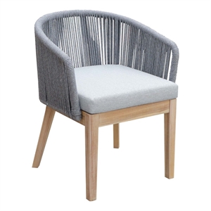 Pemberly Row 30&quot Modern Acacia Wood Dining Chairs in Gray Finish (Set of 2)
