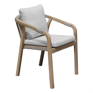 Pemberly Row 30&quot Modern Acacia Wood Dining Chairs in Beige Finish (Set of 2)