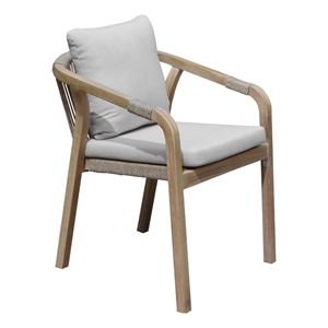 Pemberly Row 30&quot Modern Acacia Wood Dining Chairs - Gray Finish (Set of 4)