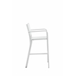 Pemberly Row Modern Aluminum Bar Stool in White Finish (Set of 6)