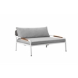 Pemberly Row 2-Piece Modern Aluminum Daybed and Ottoman in Gray