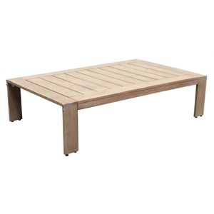 Pemberly Row 13x51&quot Modern Acacia Wood Coffee Table in Natural Finish