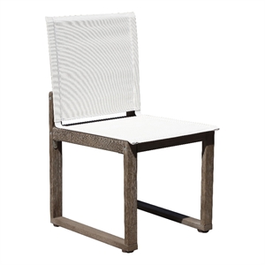 Pemberly Row 34&quot Modern Eucalyptus Wood Armless Chairs in Brown (Set of 4)