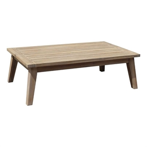 Pemberly Row 12x40&quot Modern Acacia Wood Coffee Table in Natural