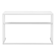 Pemberly Row Contemporary / Modern Minimalist Desk Metal in White