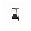 Pemberly Row 2-Tier Modern Wood Veneer/Metal Console in Black