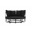 Pemberly Row Contemporary / Modern Aluminum Frame Daybed in Black