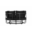 Pemberly Row Contemporary / Modern Aluminum Frame Daybed in Black