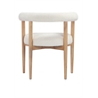Pemberly Row Contemporary / Modern Arm Chair in Boucle Fabric White