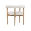 Pemberly Row Contemporary / Modern Arm Chair in Boucle Fabric White