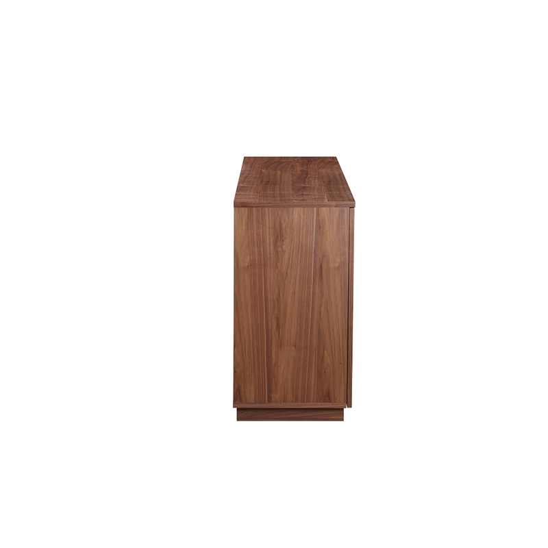 Pemberly Row Contemporary / Modern Three Doors Buffet in Walnut