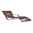 Pemberly Row Modern Anodized Aluminum Patio Lounger in Espresso