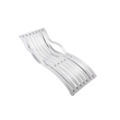 Pemberly Row Modern Anodized Aluminum Frame Patio Lounger in White
