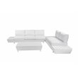 Pemberly Row 3-piece Aluminum Frame Outdoor Sectional in White