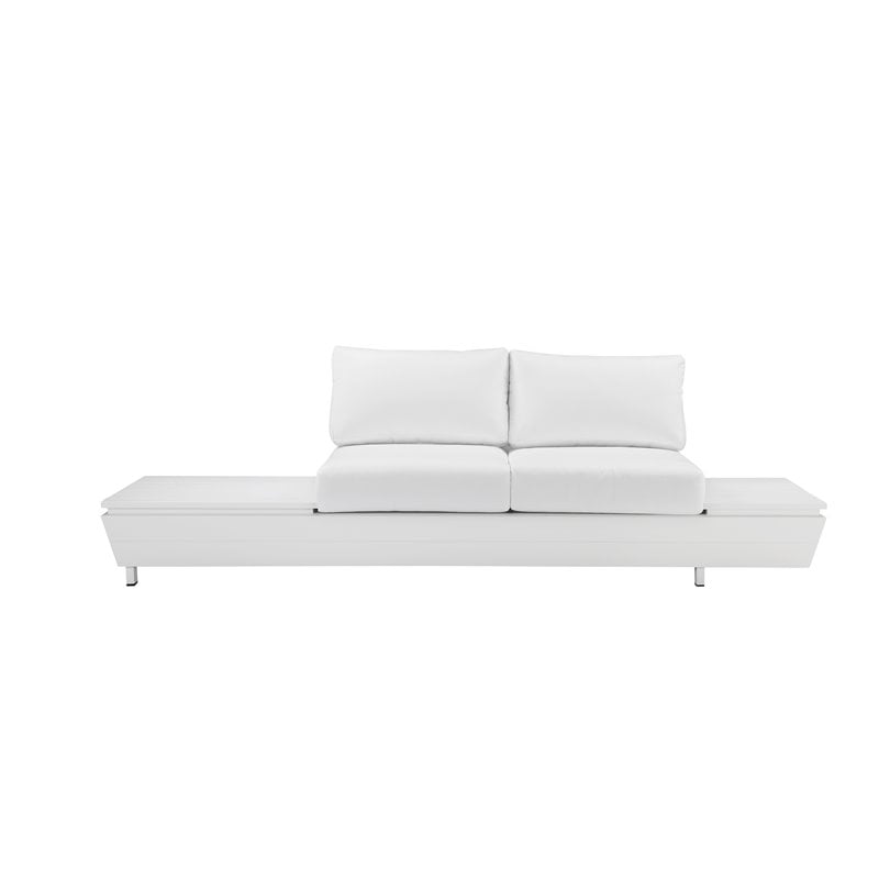 Pemberly Row 3-piece Aluminum Frame Outdoor Sectional in White