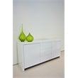 Pemberly Row Contemporary High Gloss Lacquer Wood Buffet in White