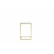 Pemberly Row Gloss Lacquer & Polished Steel Metal Tray Table in White/Gold