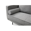 Pemberly Row Mid-Century Contemporary Fabric Sofa in Gray Finish