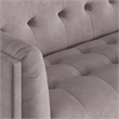 Pemberly Row Mid-Century Contemporary Velvet Sofa in Gray Finish
