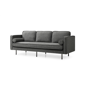 Pemberly Row Mid-Century Contemporary Fabric Sofa in Green Finish