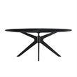 Pemberly Row Modern / Contemporary Wood Oval Dining Table in Black