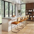 Pemberly Row Modern Counter Height Stools (Set of 2) in Brown