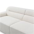 Pemberly Row Contemporary Boucle Mid-Century Modern Sofa in White