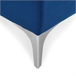 Pemberly Row Contemporary Velvet Reversible Sectional in Sapphire