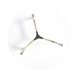 Pemberly Row Modern / Contemporary Glass Side Table in Gold Finish