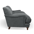 Pemberly Row Mid-Century Contemporary Velvet Sofa in Gray Finish