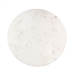 Pemberly Row Contemporary Genuine Marble Side Table in Walnut