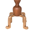 Pemberly Row Contemporary Genuine Marble Side Table in Walnut