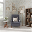 Pemberly Row Contemporary Genuine Marble Side Table in Walnut