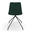 Pemberly Row Contemporary Velvet Swivel Side Chair in Emerald