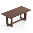 Pemberly Row Contemporary Rectanglular Dining Table in Walnut