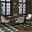 Pemberly Row Contemporary Rectanglular Dining Table in Walnut