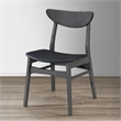 Pemberly Row Modern Solid Wood Side Chairs (Set of 4) in Gray