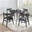 Pemberly Row Modern Solid Wood Side Chairs (Set of 4) in Gray